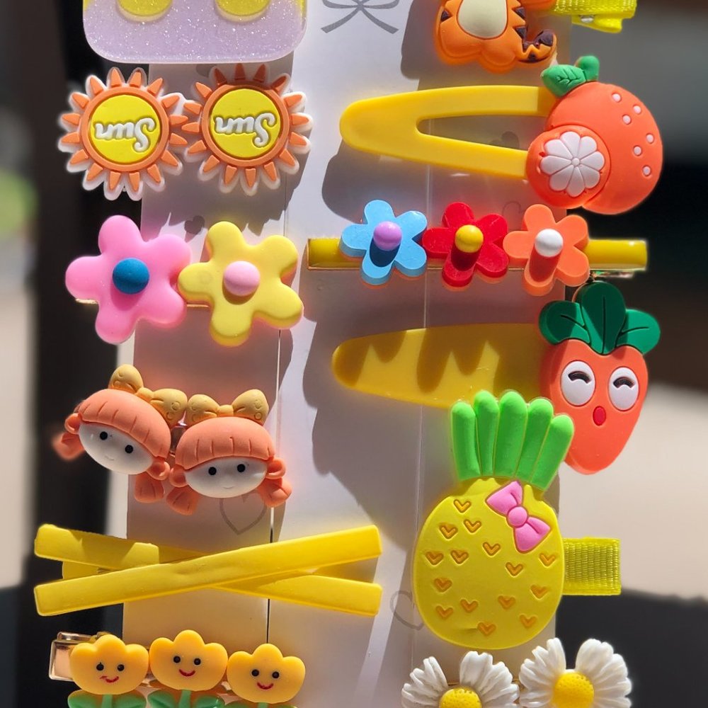 70PCS Girls Hair Clips Hairpins Kids Cute Accessories Flower - Picture 4 of 11